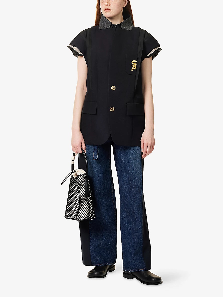 国内より1WEEK【sacai】Emblem Double-Faced Silk Cotton Jacket Emblem Double-Faced Silk Cotton Jacket | sacai Official