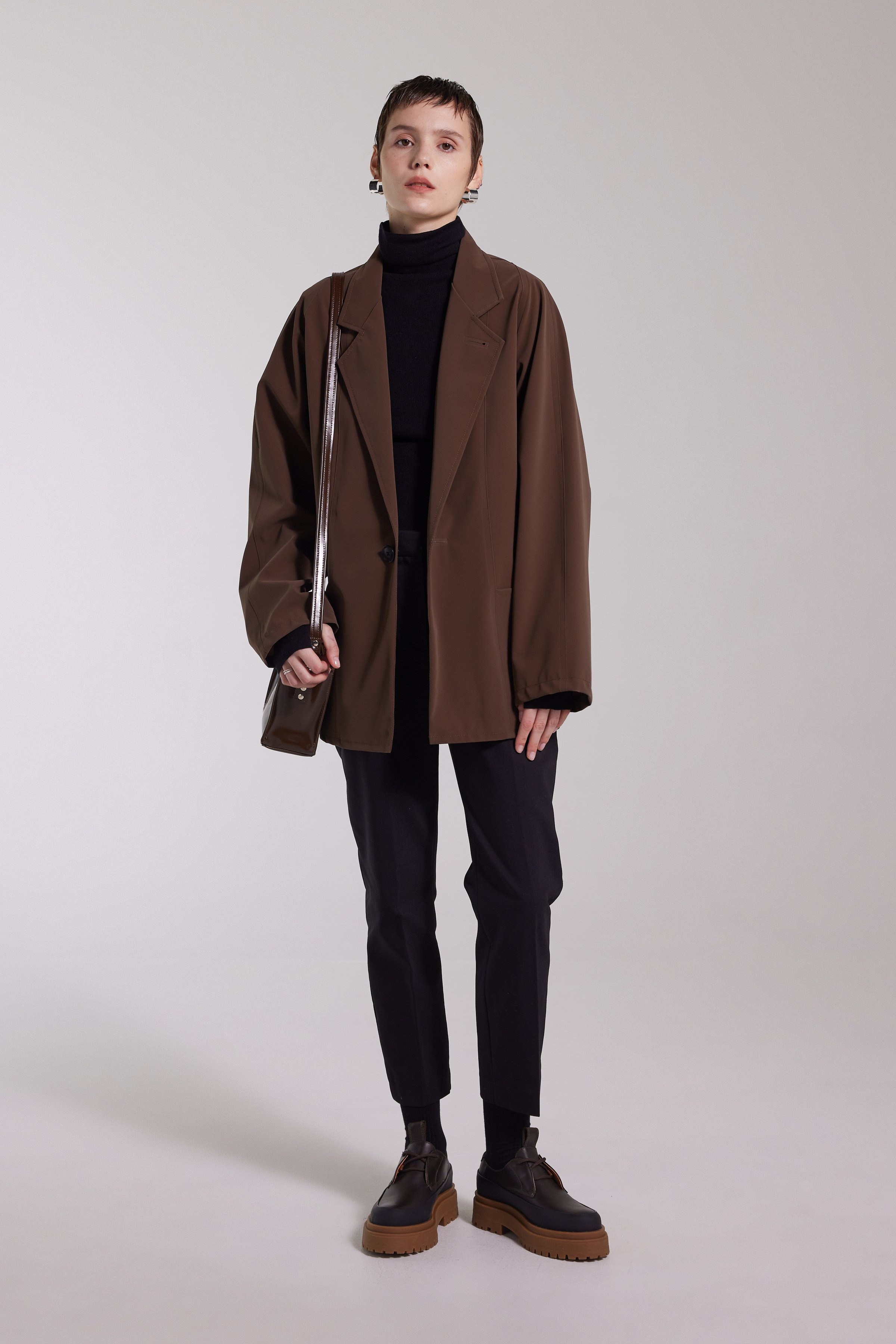 Moberg Matte Blazer Dark Brown - 7
