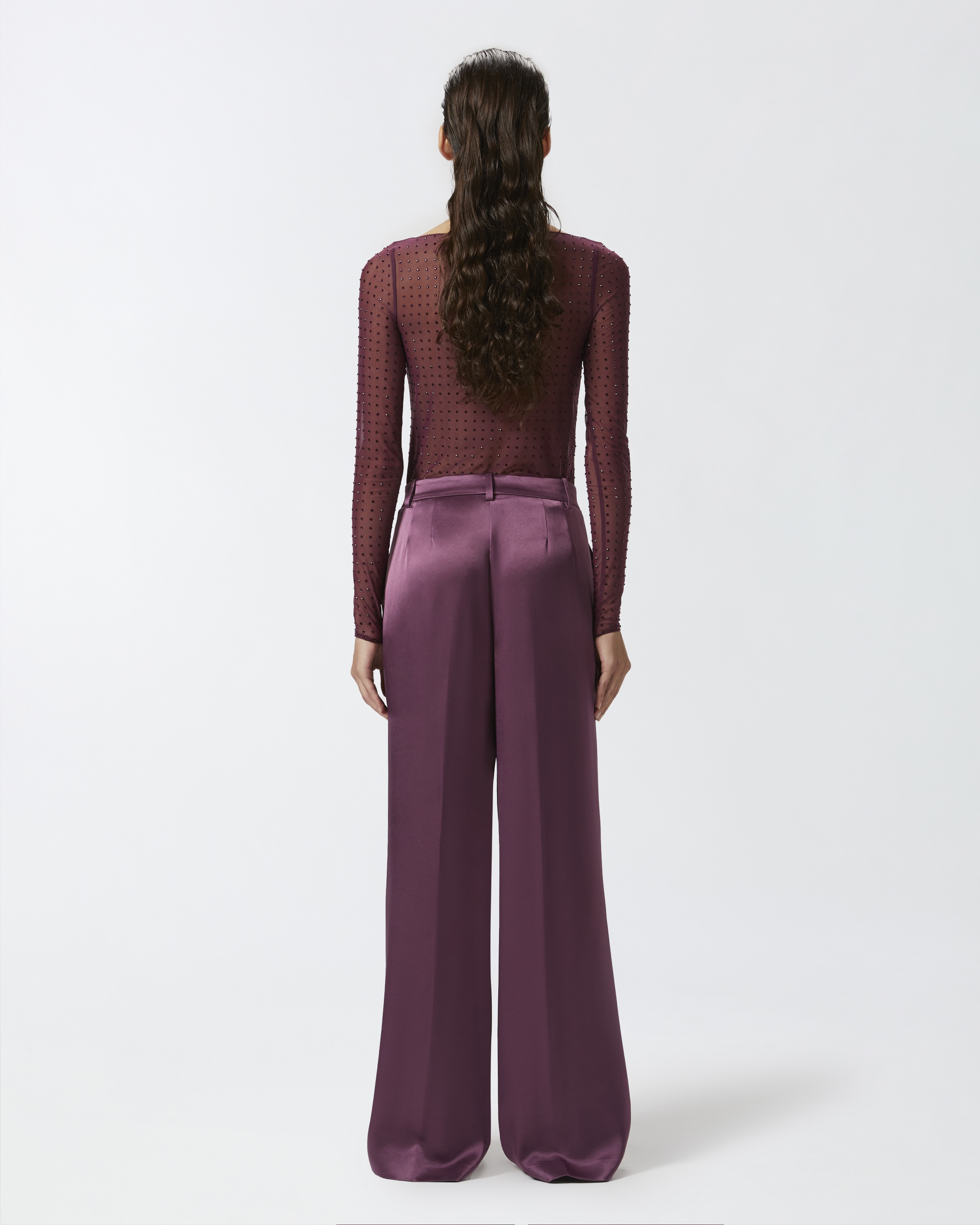 TAILORED SATIN TROUSERS - 4