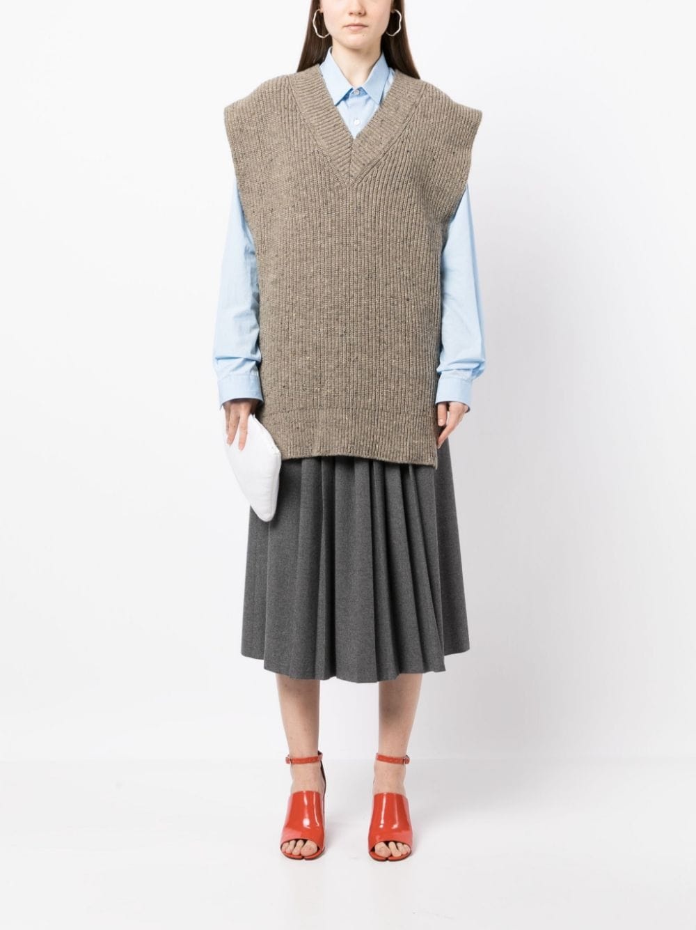 intarsia-knit V-neck vest - 2
