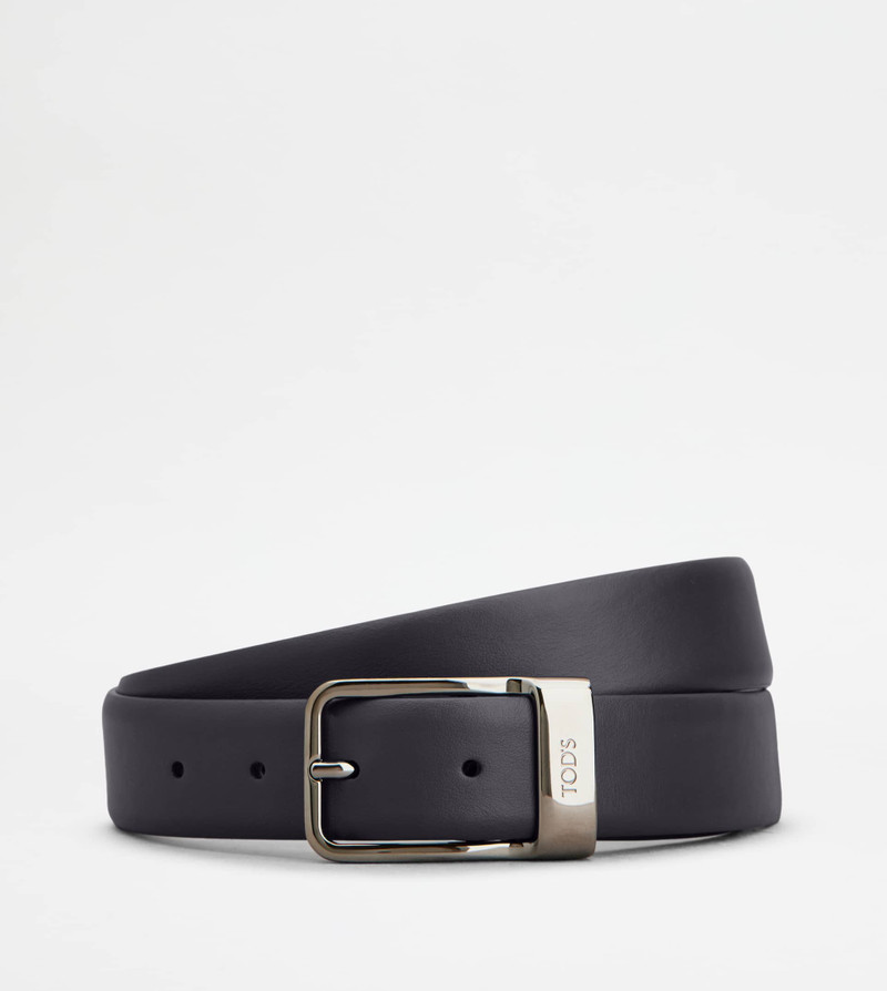 BELT IN LEATHER - BLUE 1
