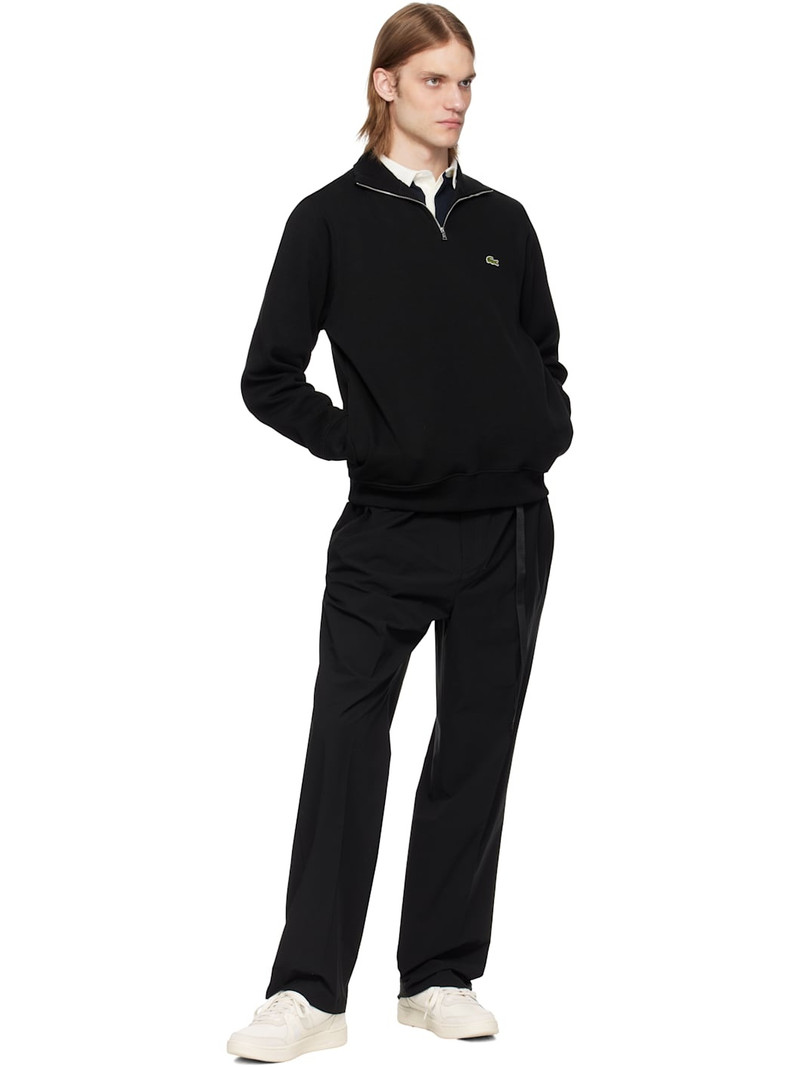 LACOSTE Black Straight Cut Technical Trousers outlook