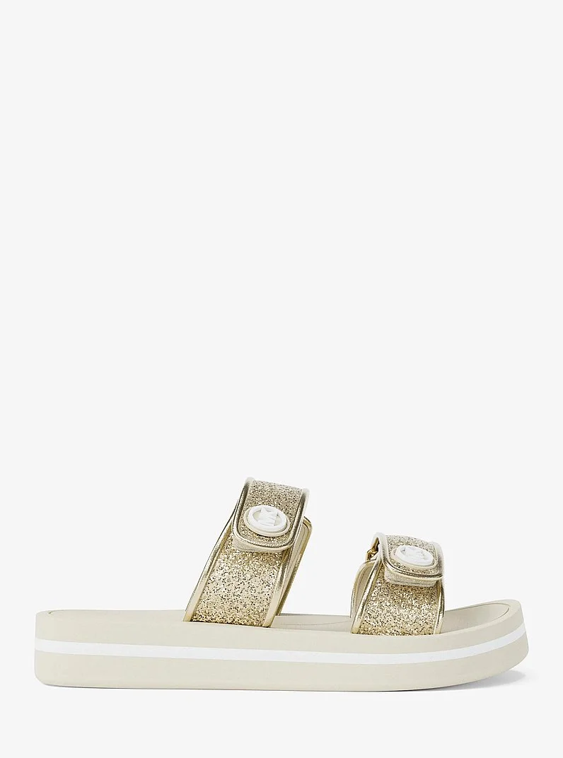Foster Glitter-Embellished Slide Sandal - 1