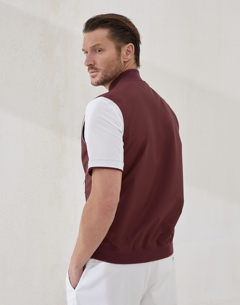 Brunello Cucinelli Nylon vest with logo outlook