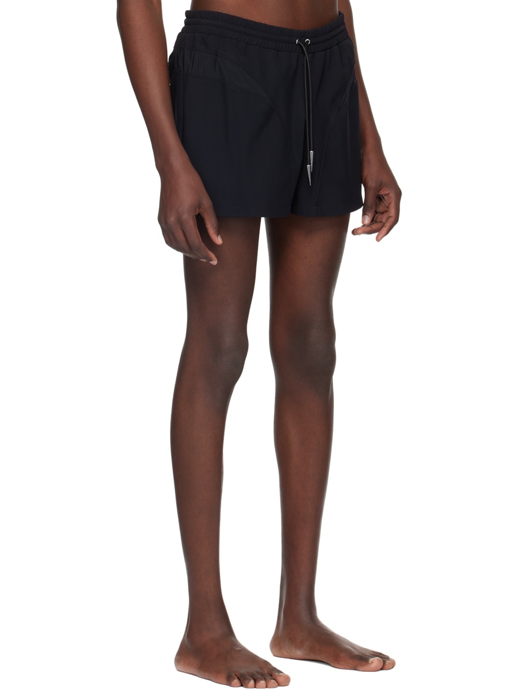 Black Paneled Swim Shorts - 2