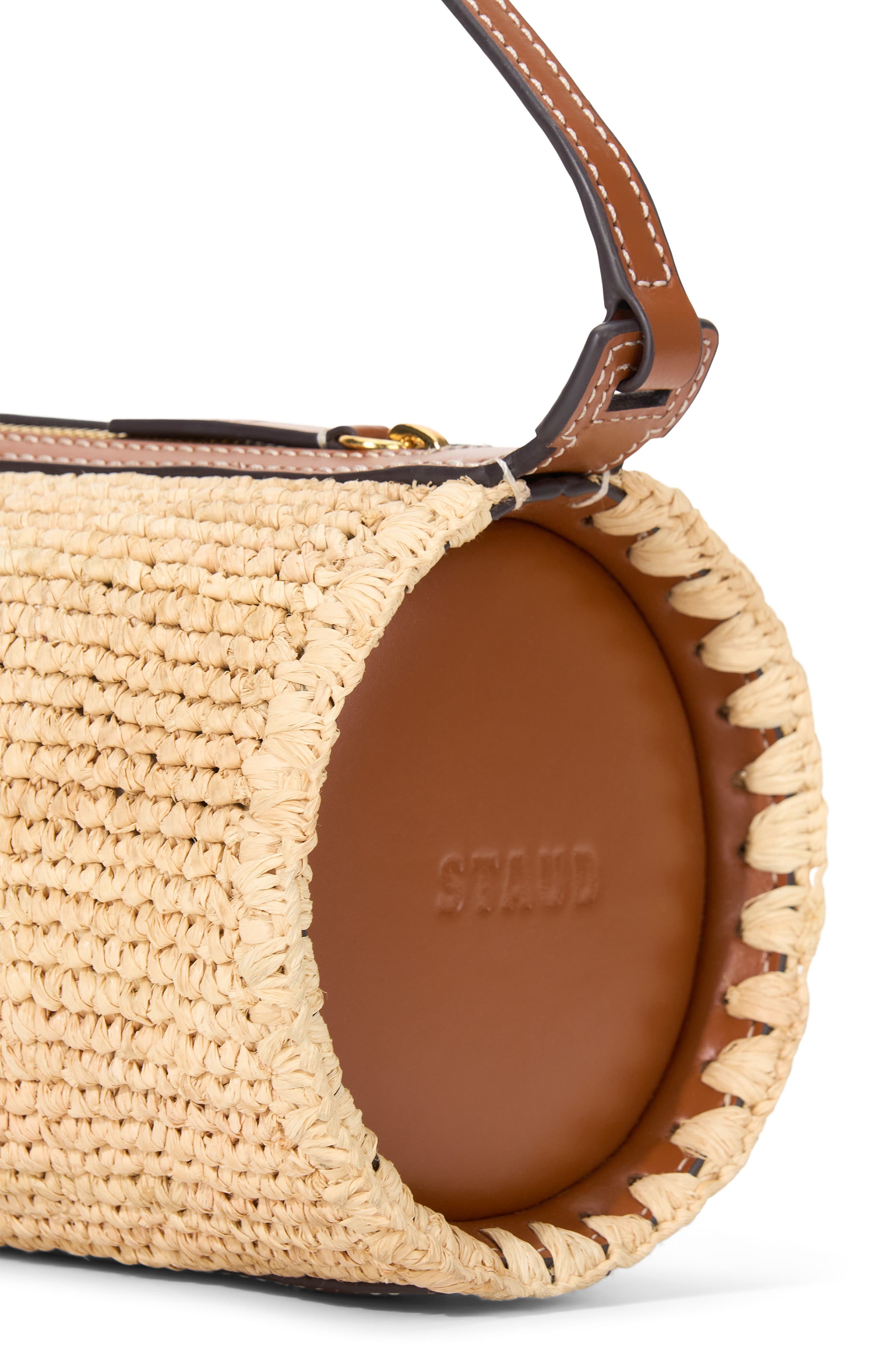 STAUD Mini Taru Raffia Shoulder Bag in Natural/Tan at Nordstrom - 4