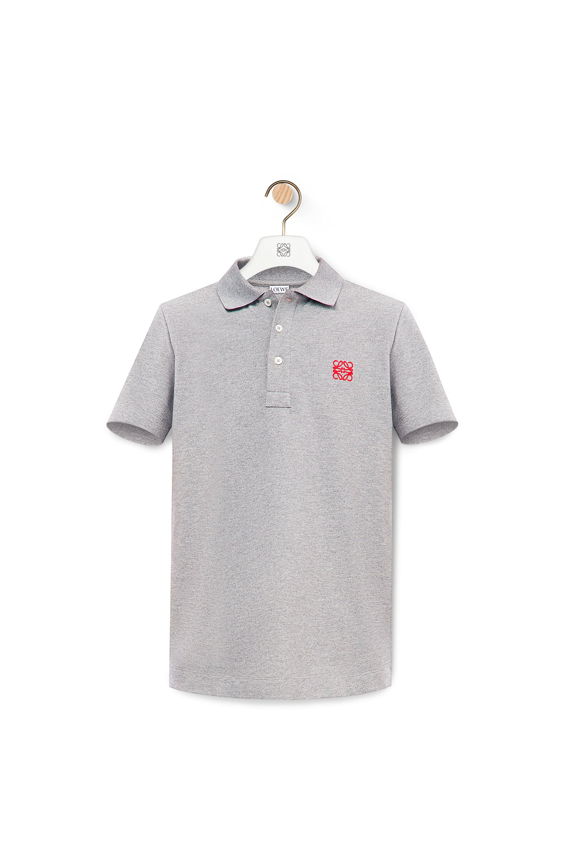 Anagram embroidered polo in cotton - 1