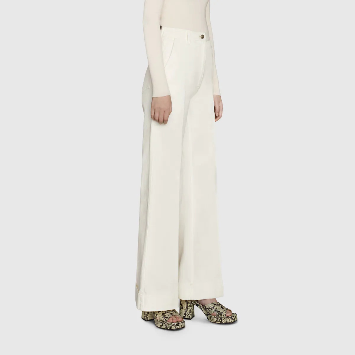 Eco washed organic cotton flare pant - 5