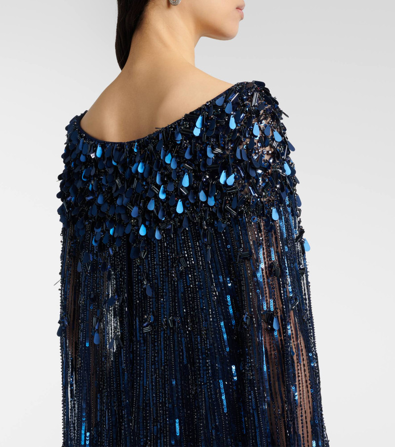 Luella fringed sequined gown 6