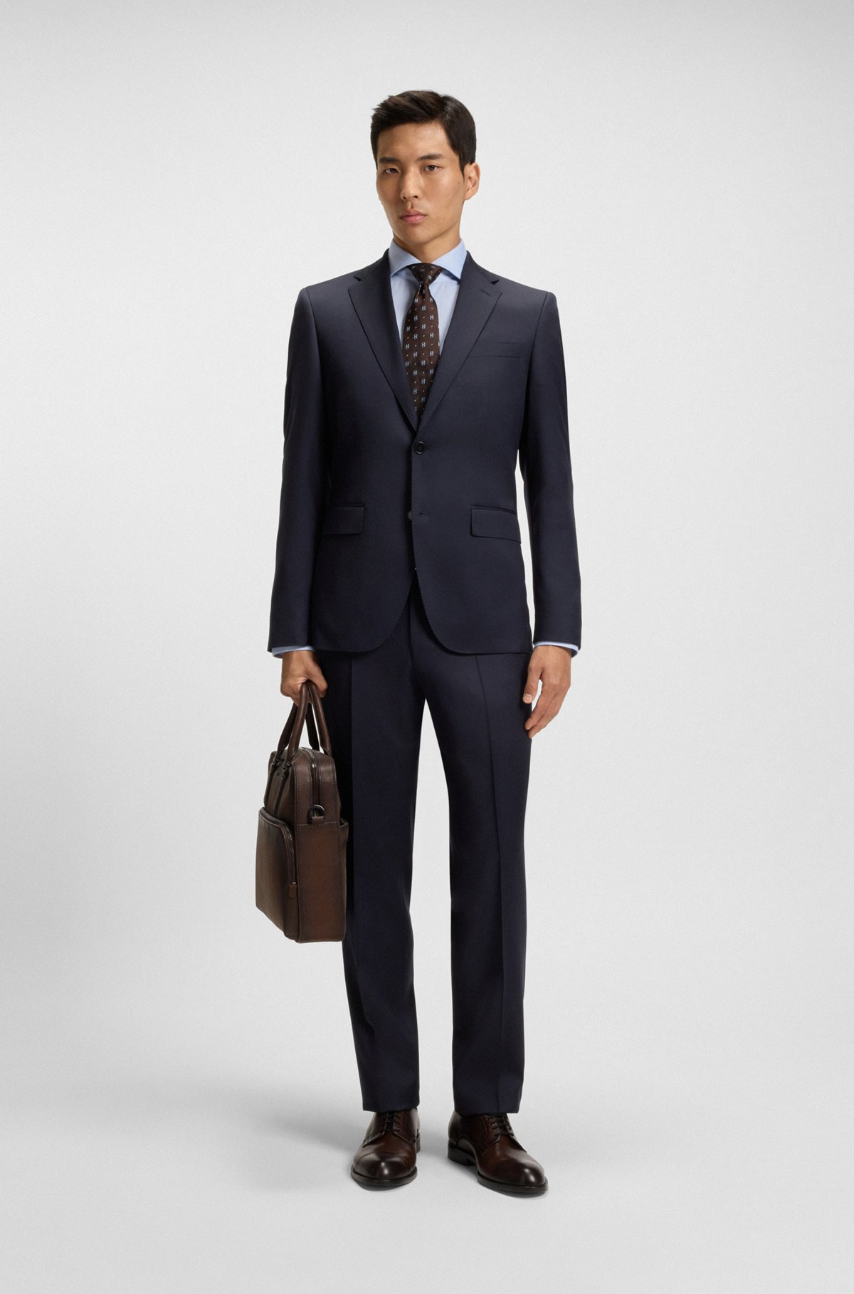 SINGLE-BREASTED JACKET IN VIRGIN-WOOL SERGE - 3