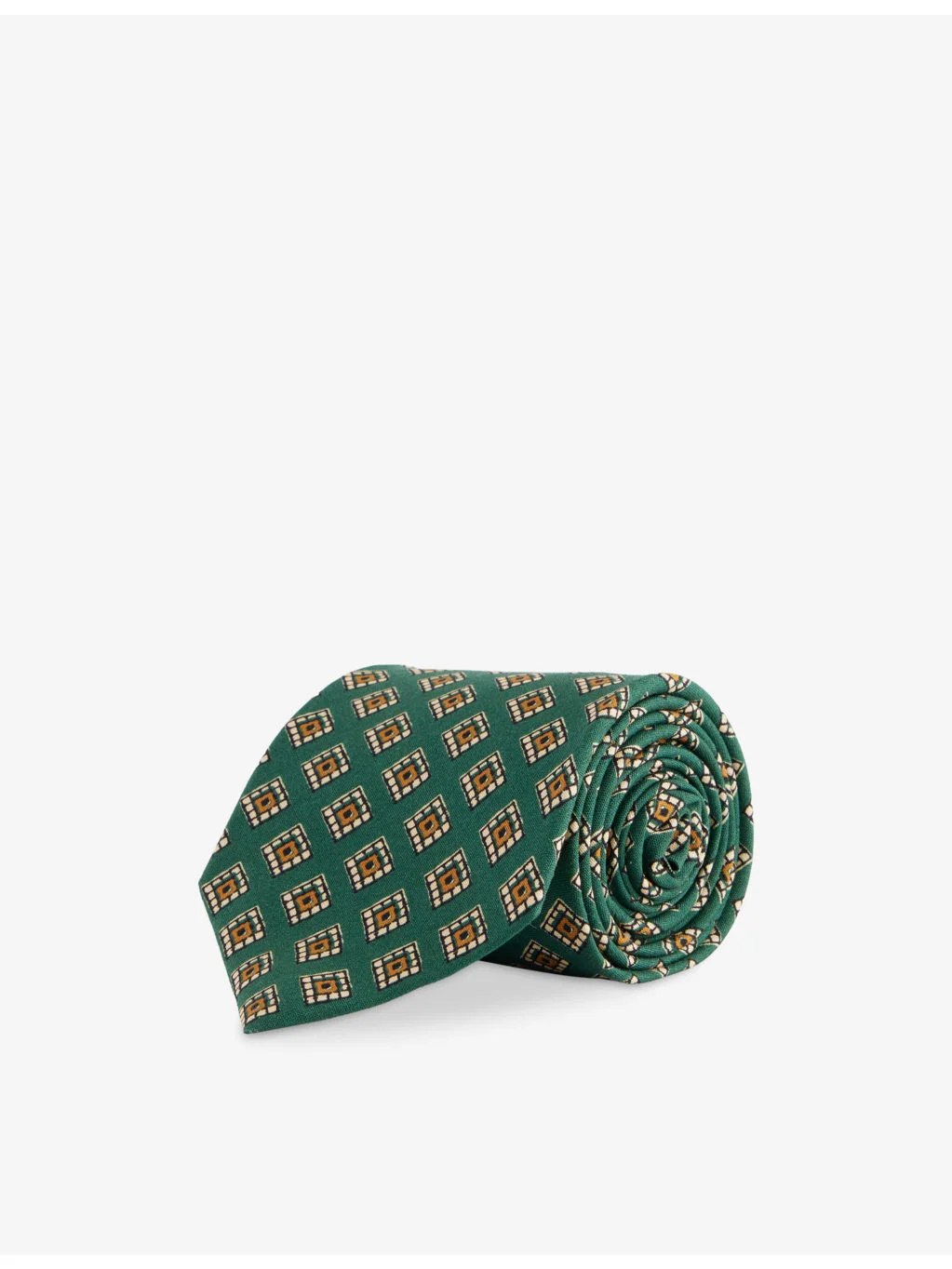 Tile Medal Habotai Silk Tie - 1