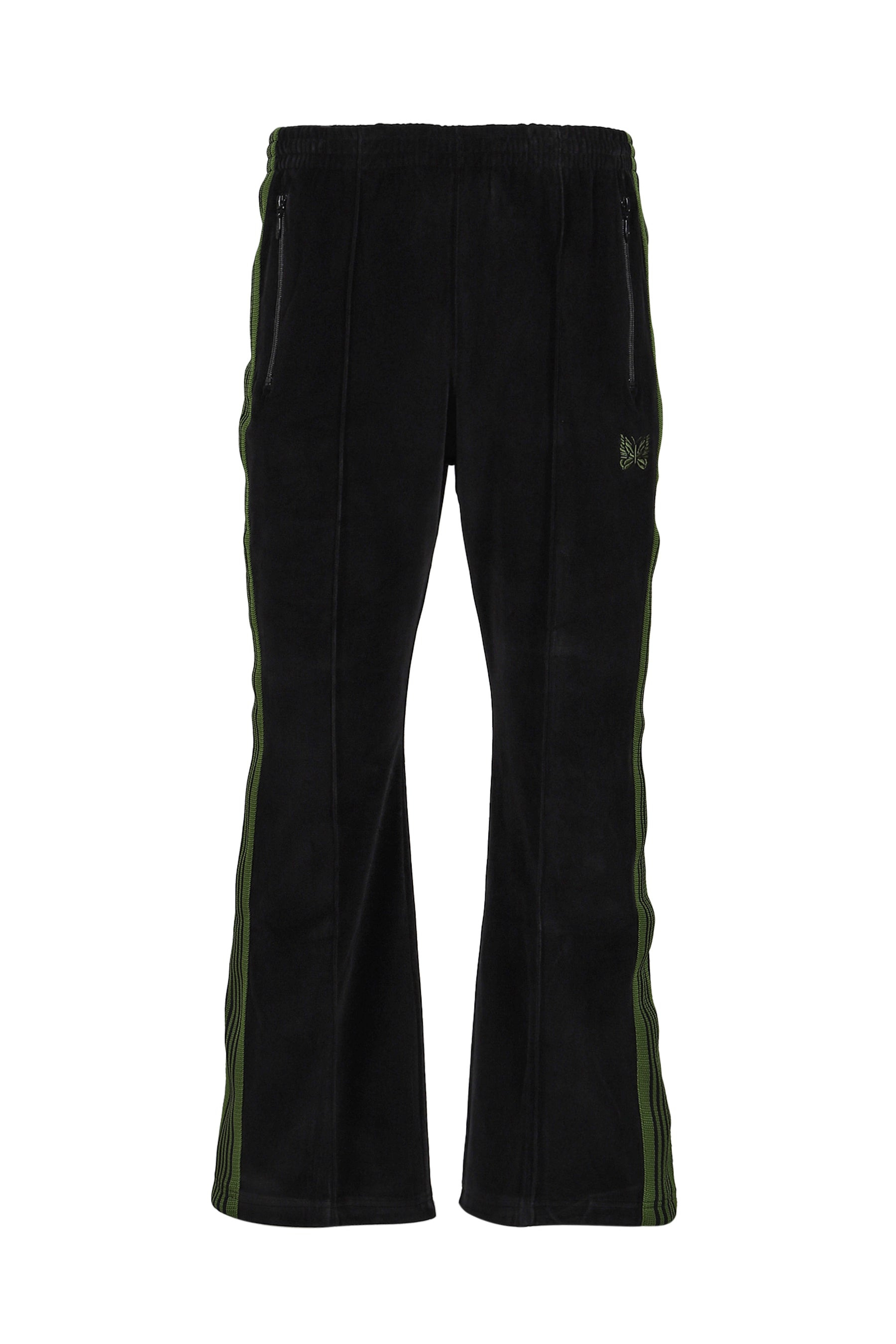 BOOT-CUT TRACK PANT - C/PE VELOUR / BLK - 8