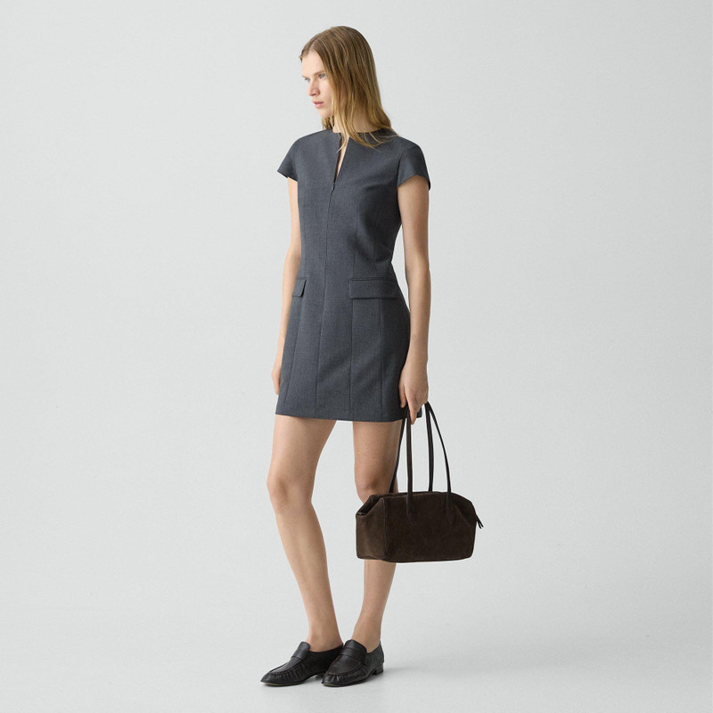 Zip Mini Dress in Good Wool 3