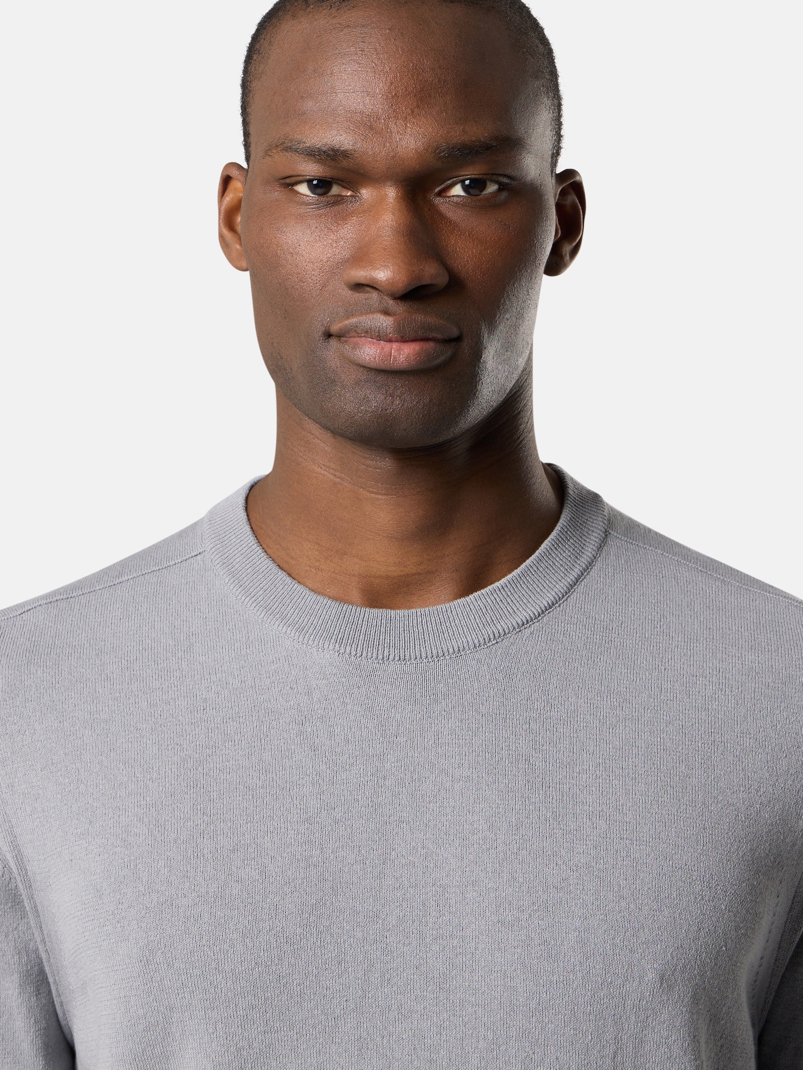 トップス STONE  LIGHT RAW ORGANIC COTTON Black 5100062 LIGHT RAW HAND ORGANIC COTTON Crewneck sweater