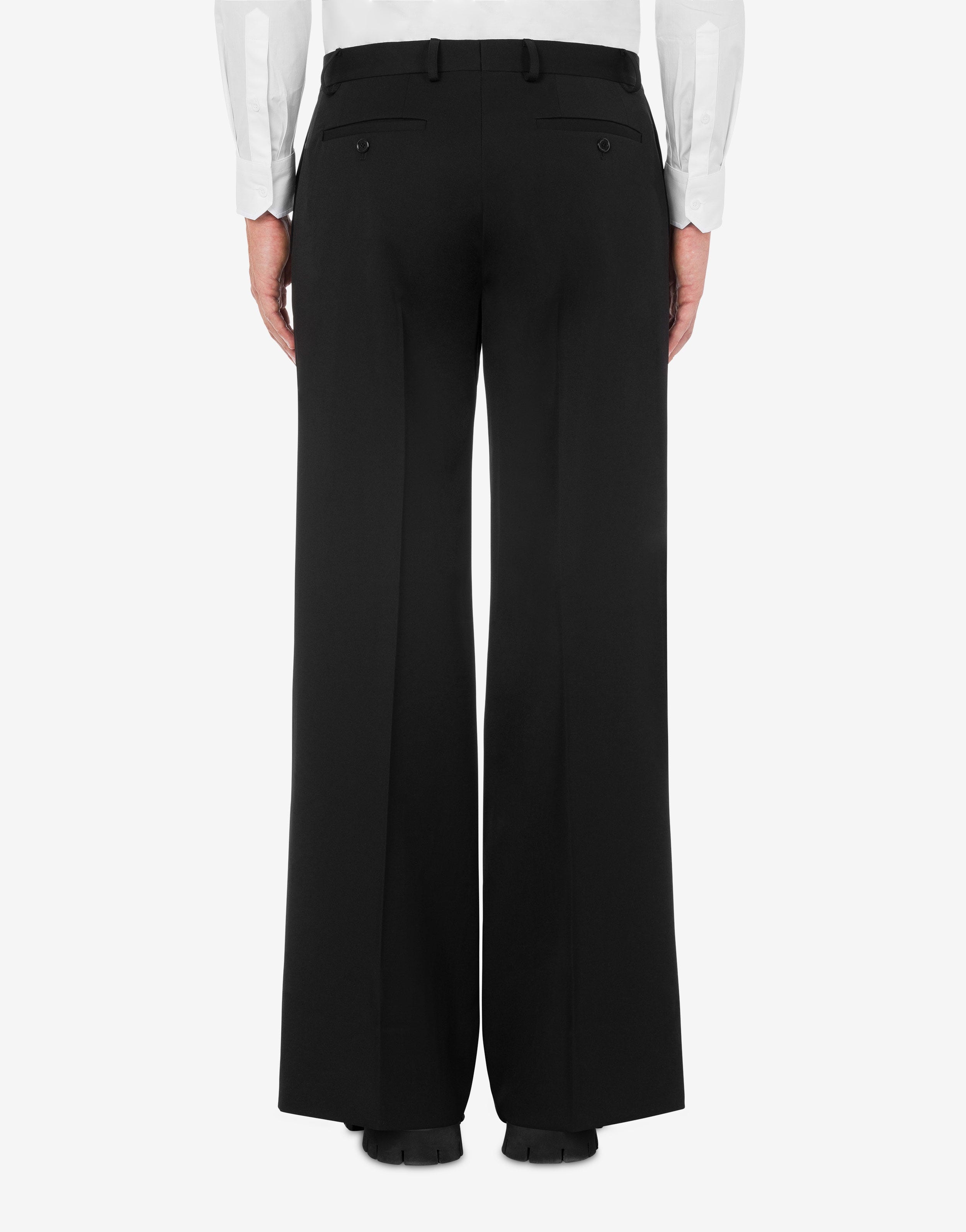 WIDE-LEG GABARDINE TROUSERS - 3