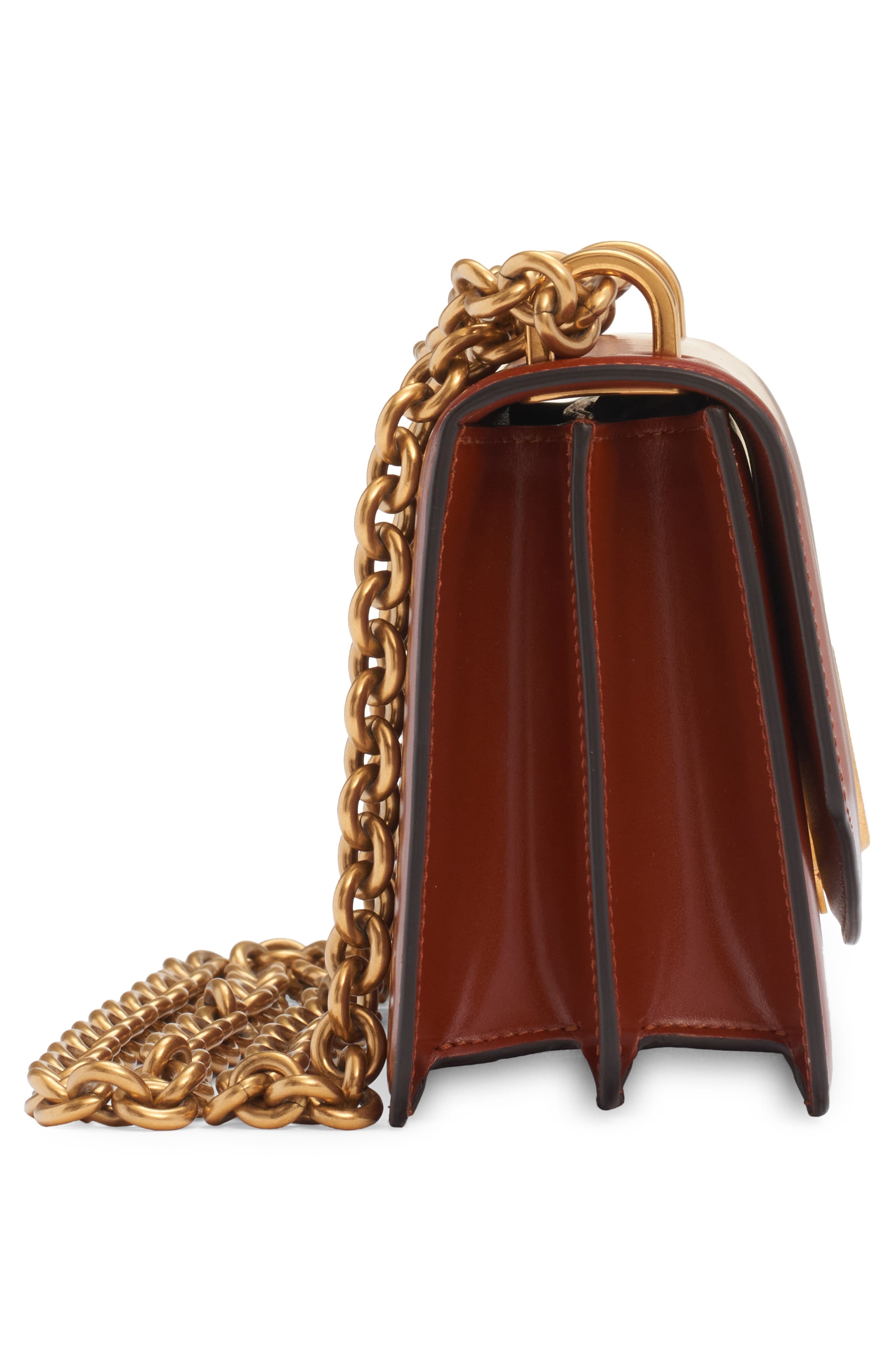 Valentino Garavani Small Vain VLOGO Leather Shoulder Bag in Wuc Dark Brandy at Nordstrom - 5