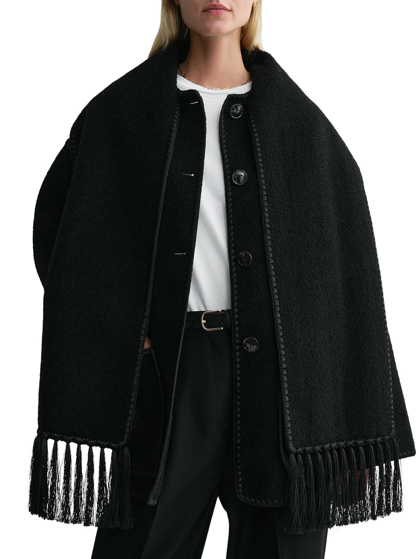 WOOL JACKET WITH SCARF - 5