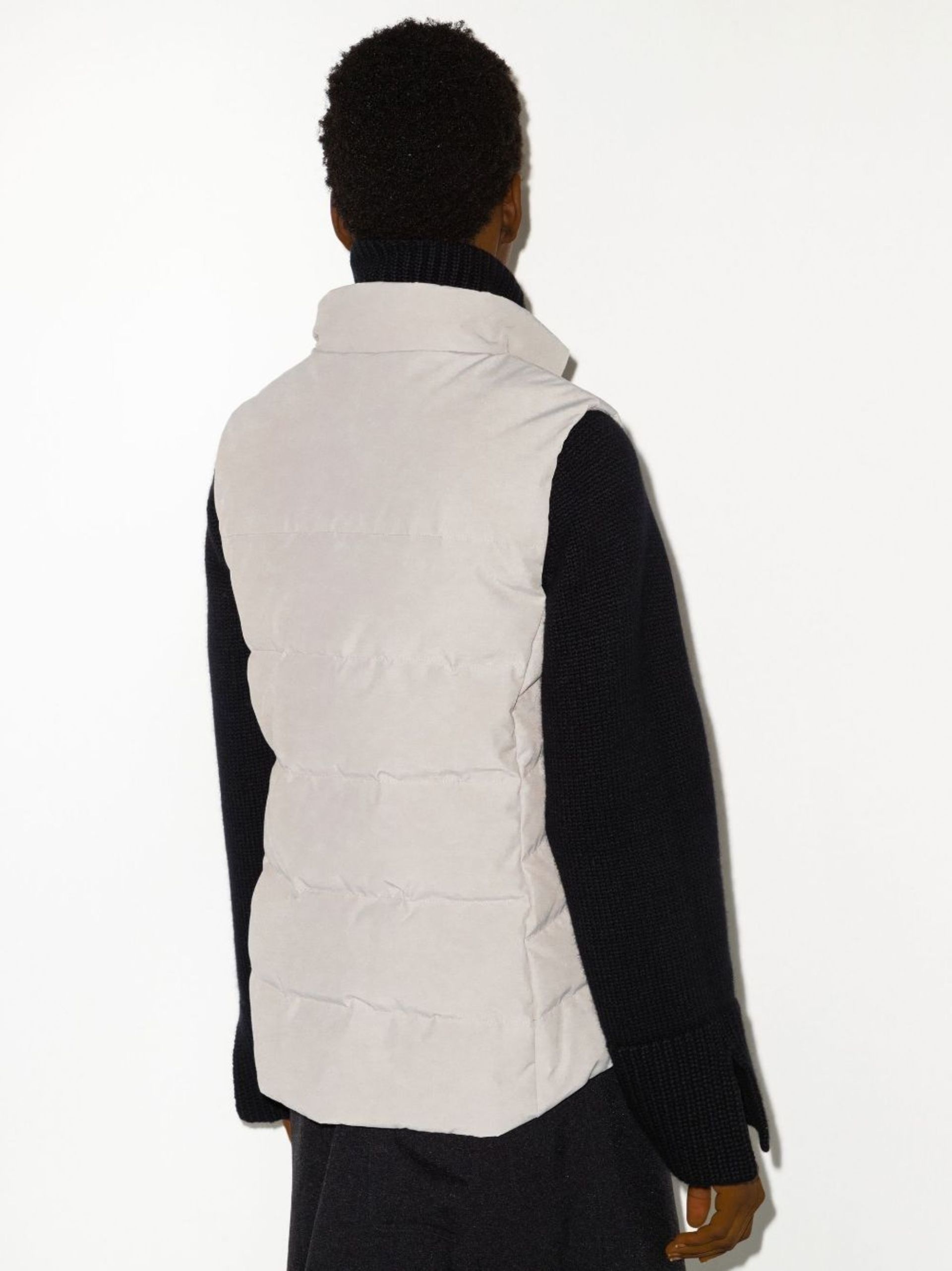 logo-patch padded gilet - 3