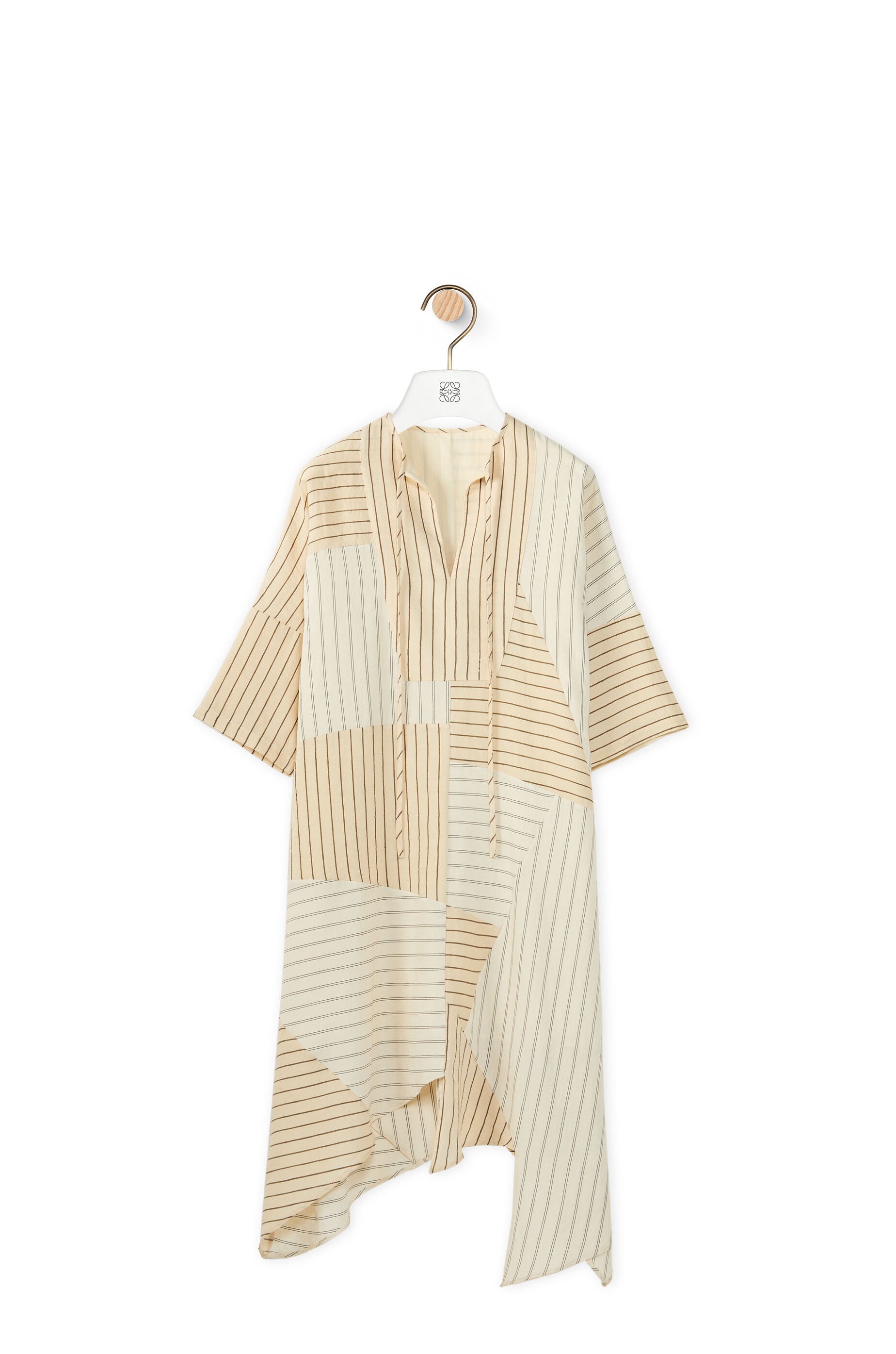 Stripe tunic dress in linen and cotton - 1