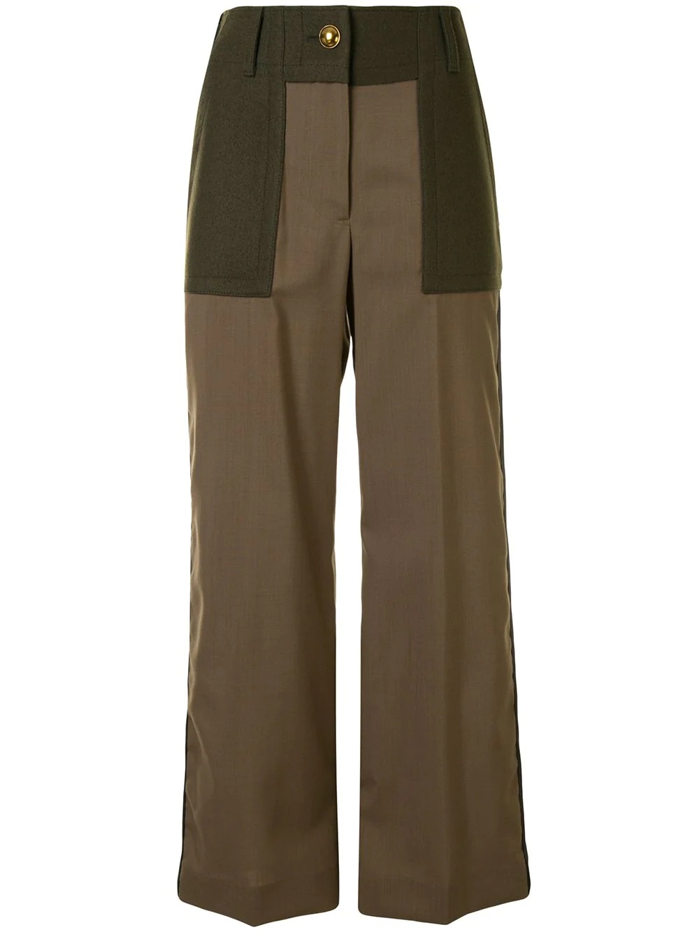 high-waisted wide leg trousers - 1