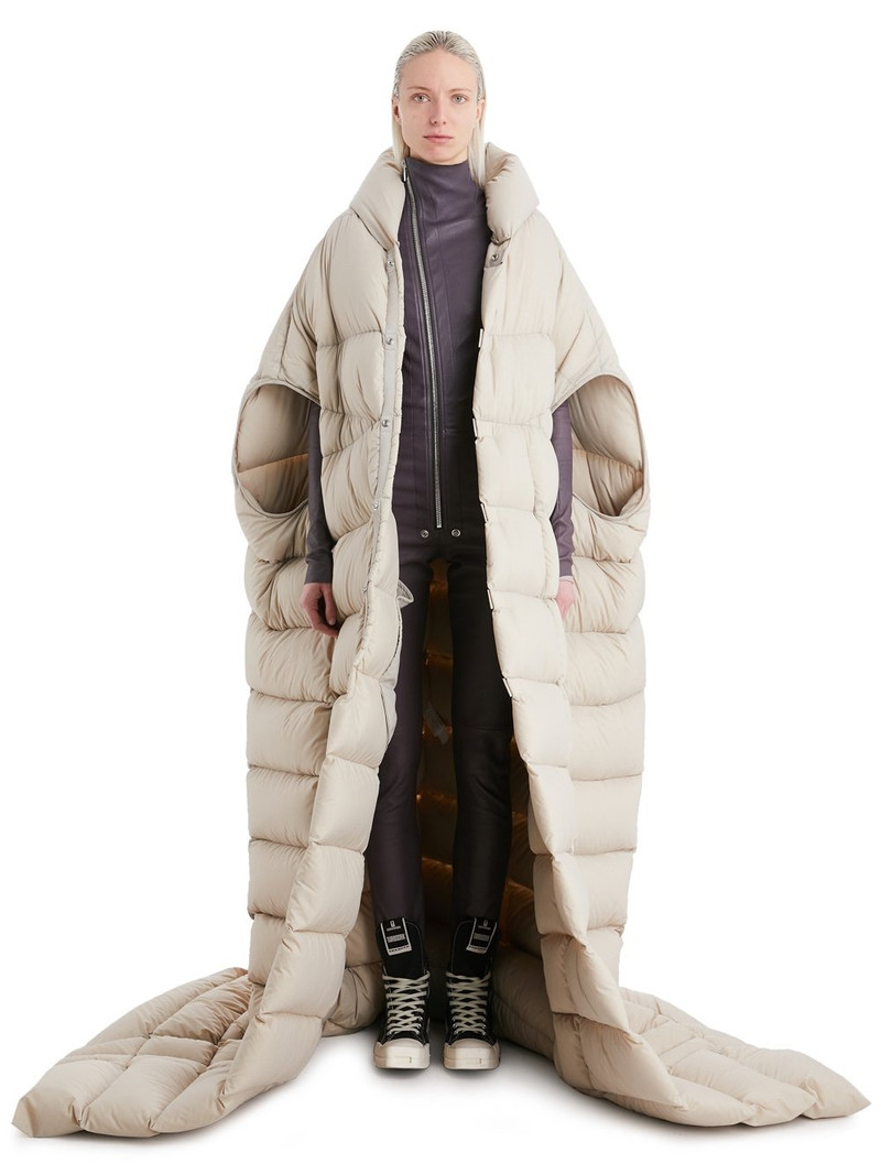 Beige Leightweight Nylon Geth Blanket Jacket 9