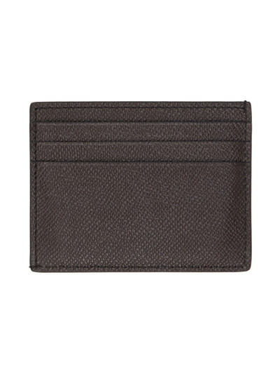 TOM FORD Brown Small Grain Leather Card Holder outlook