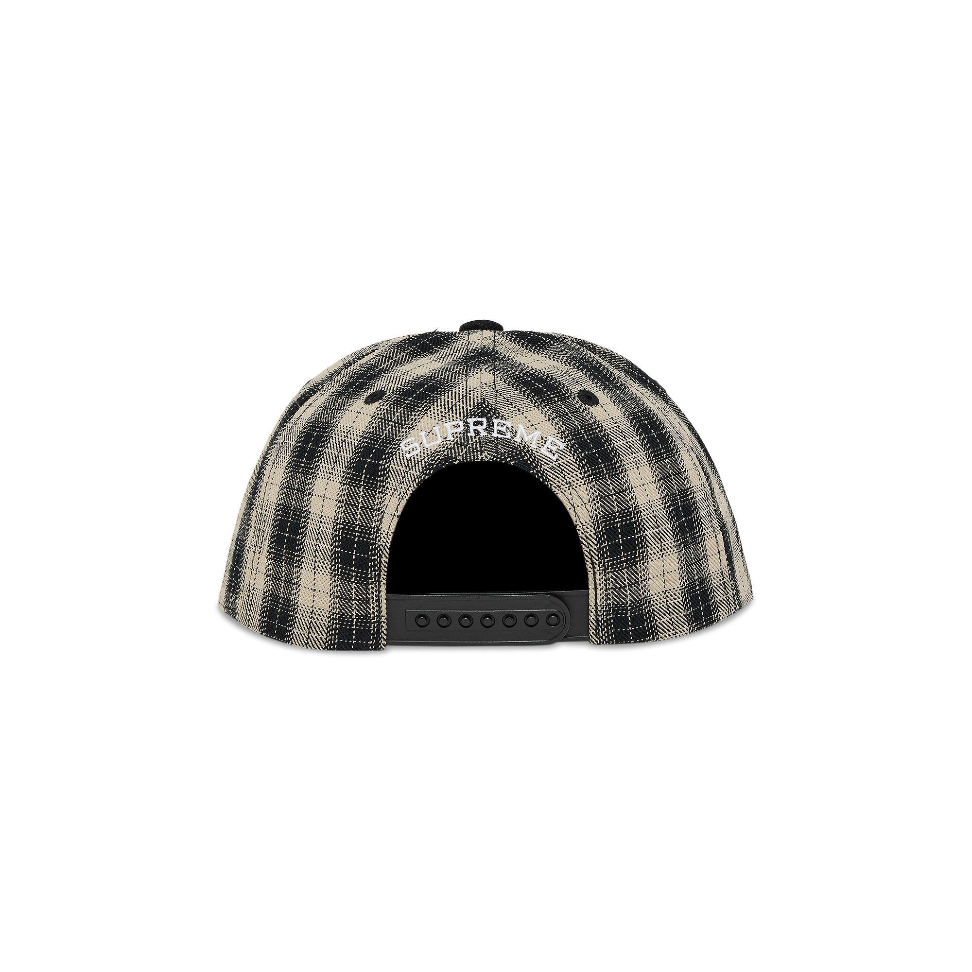 Supreme Script Logo 6-Panel 'Black Plaid' - 4