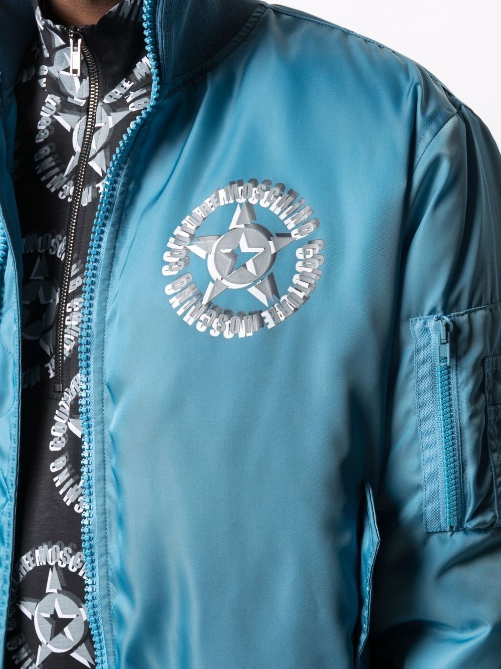 Moschino Couture logo print technical bomber jacket - 5