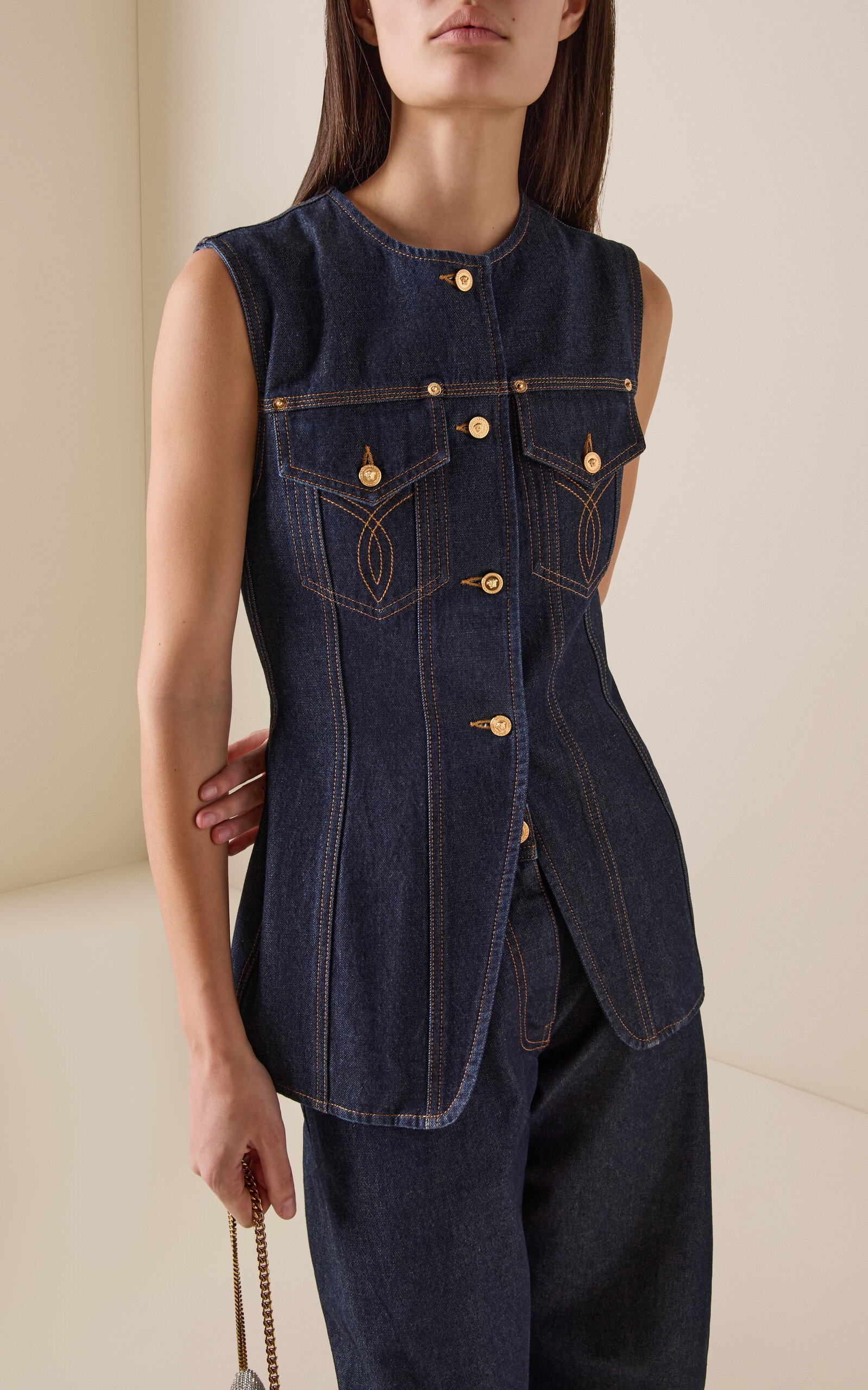 Denim Vest dark wash - 2