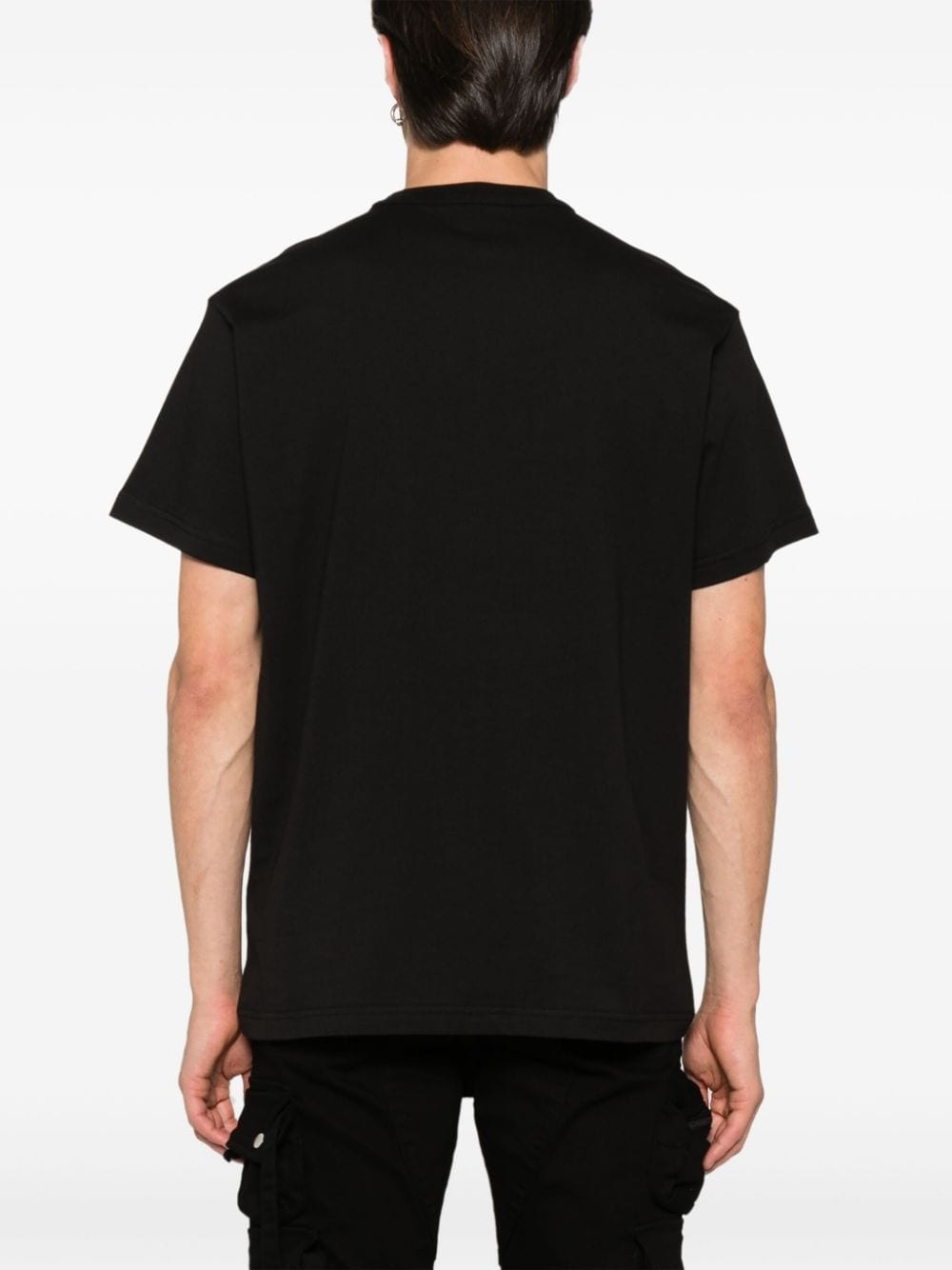 raised-logo cotton T-shirt - 4