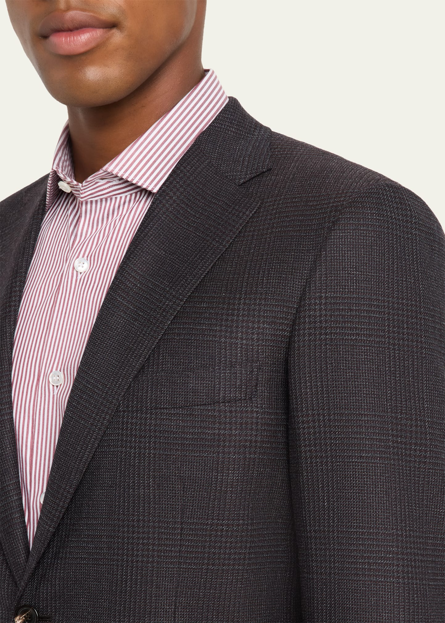 Men's Prince of Wales Wool Classic Fit Two-Piece Suit - 5