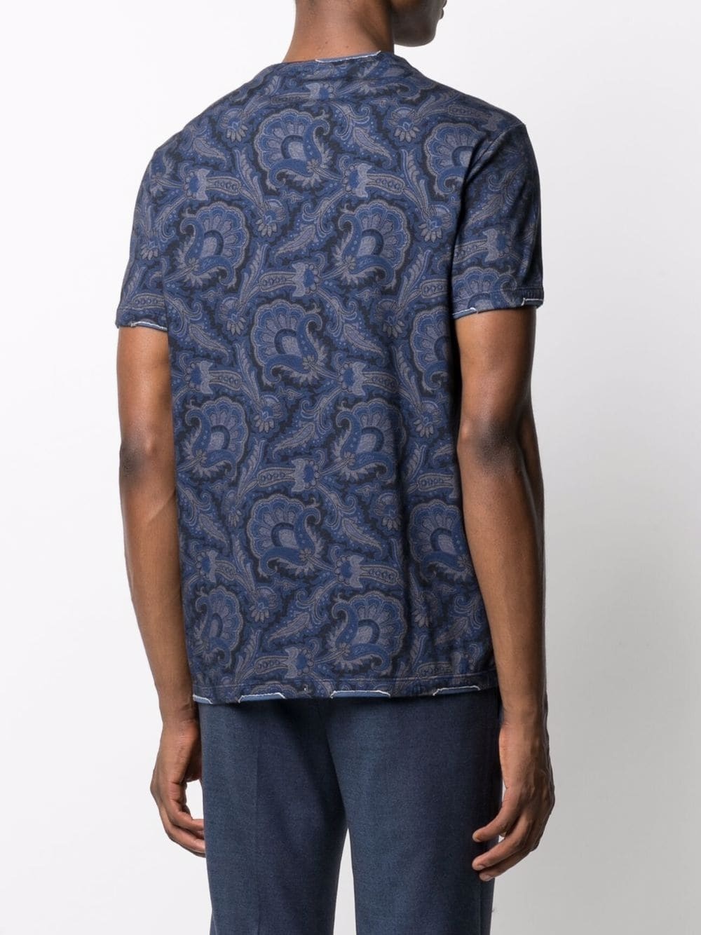 distressed paisley-print T-shirt - 4