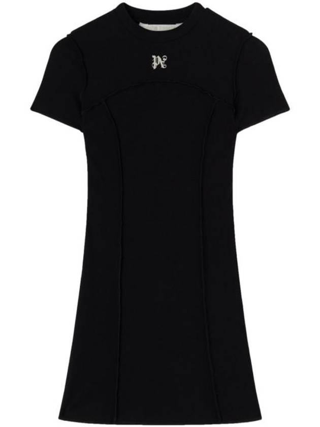 ワンピース PALM ANGELS Woman Dress Black PWDB055S24FAB001 1003 Palm Angels Short One Piece PWDB055S24FAB001 1003 | balaan