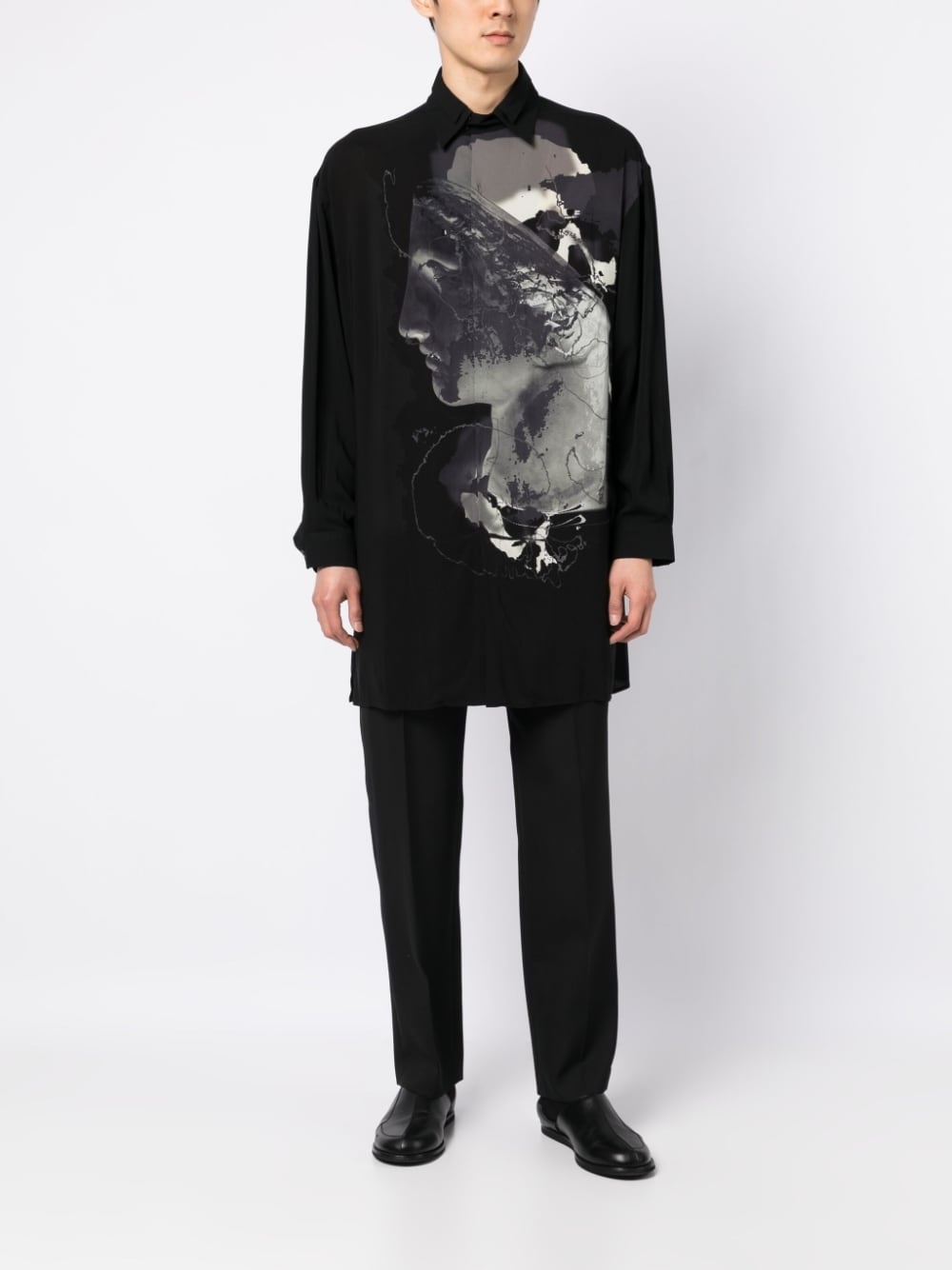 graphic-print long-sleeve shirt - 2