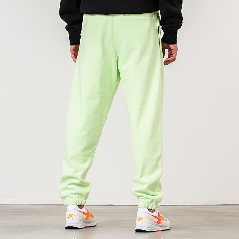 Men's Nike Lab Collection Embroidered Logo Solid Color Fleece Lined Sports Bundle Feet Green Pants A - 4