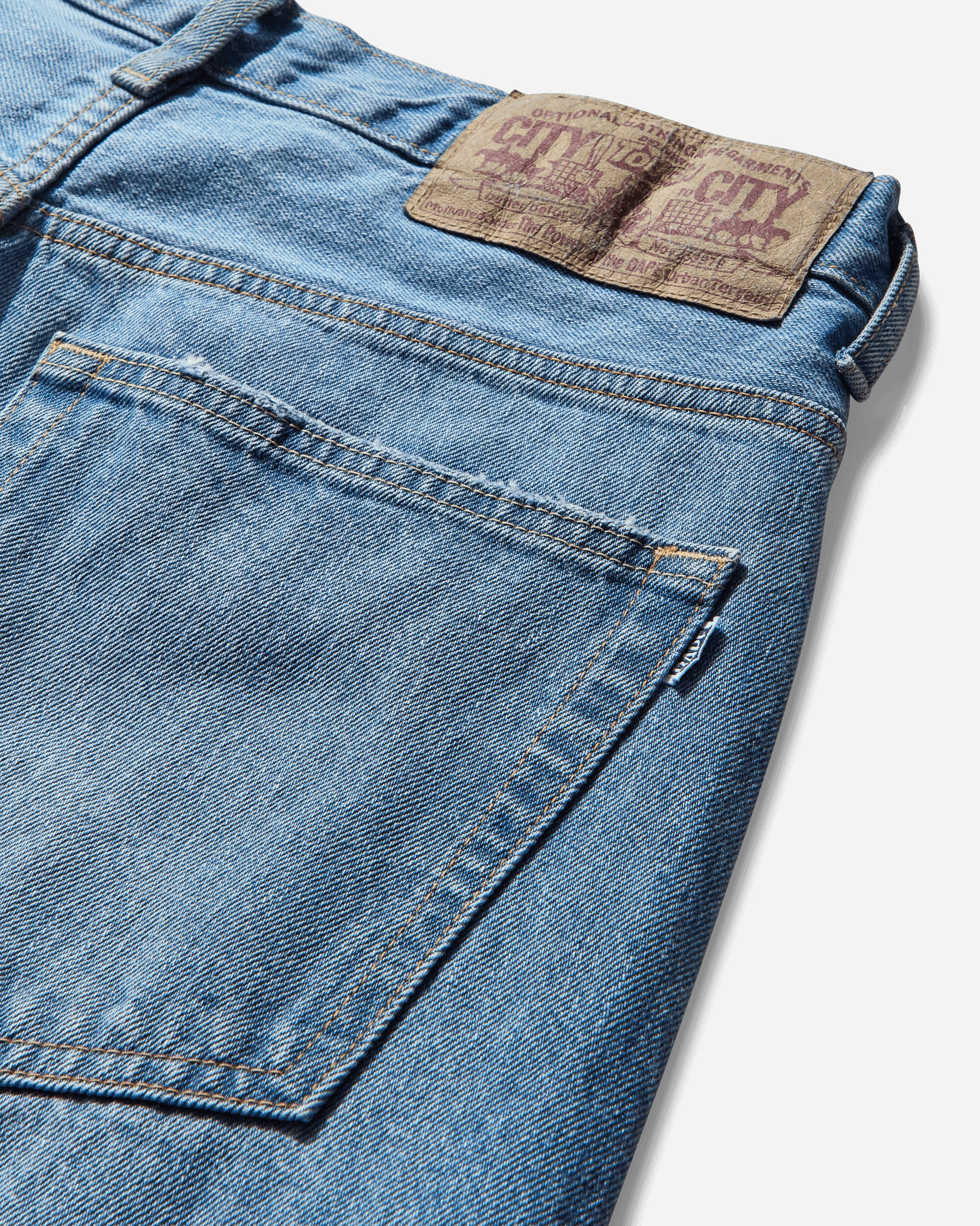 Men's Shark Loose Fit 13oz Denim Pants Indigo - 4