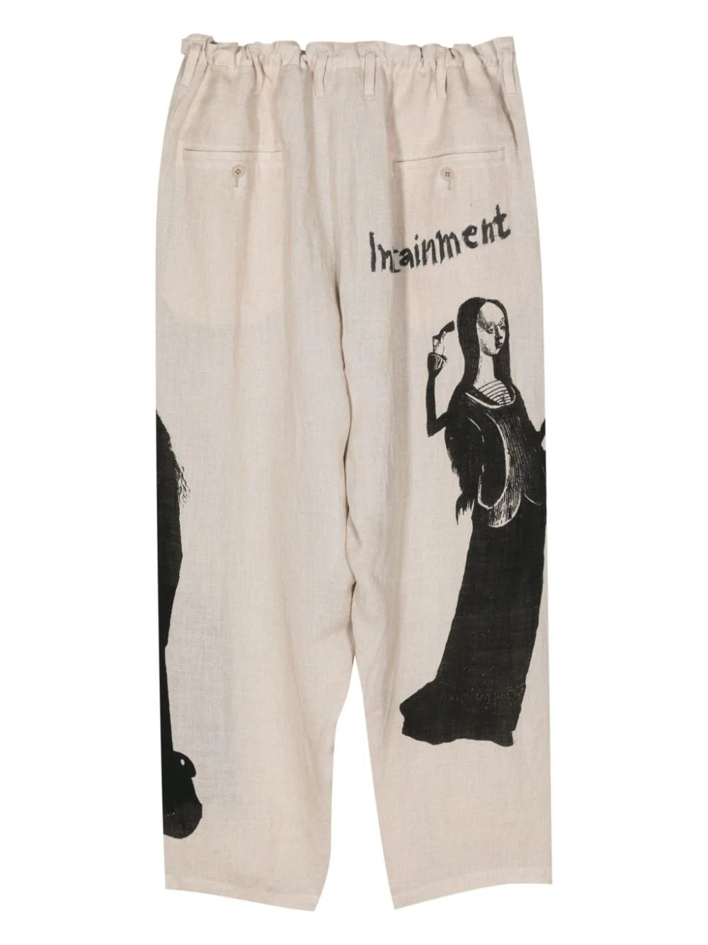 U-LADY PRINT TAPERED TROUSERS - 2