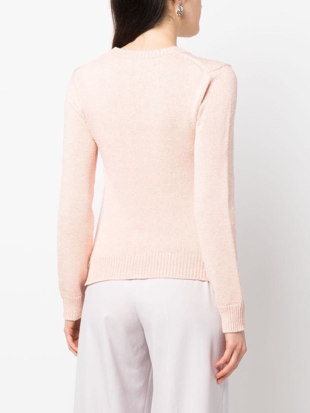 fine-knit long-sleeve jumper - 4