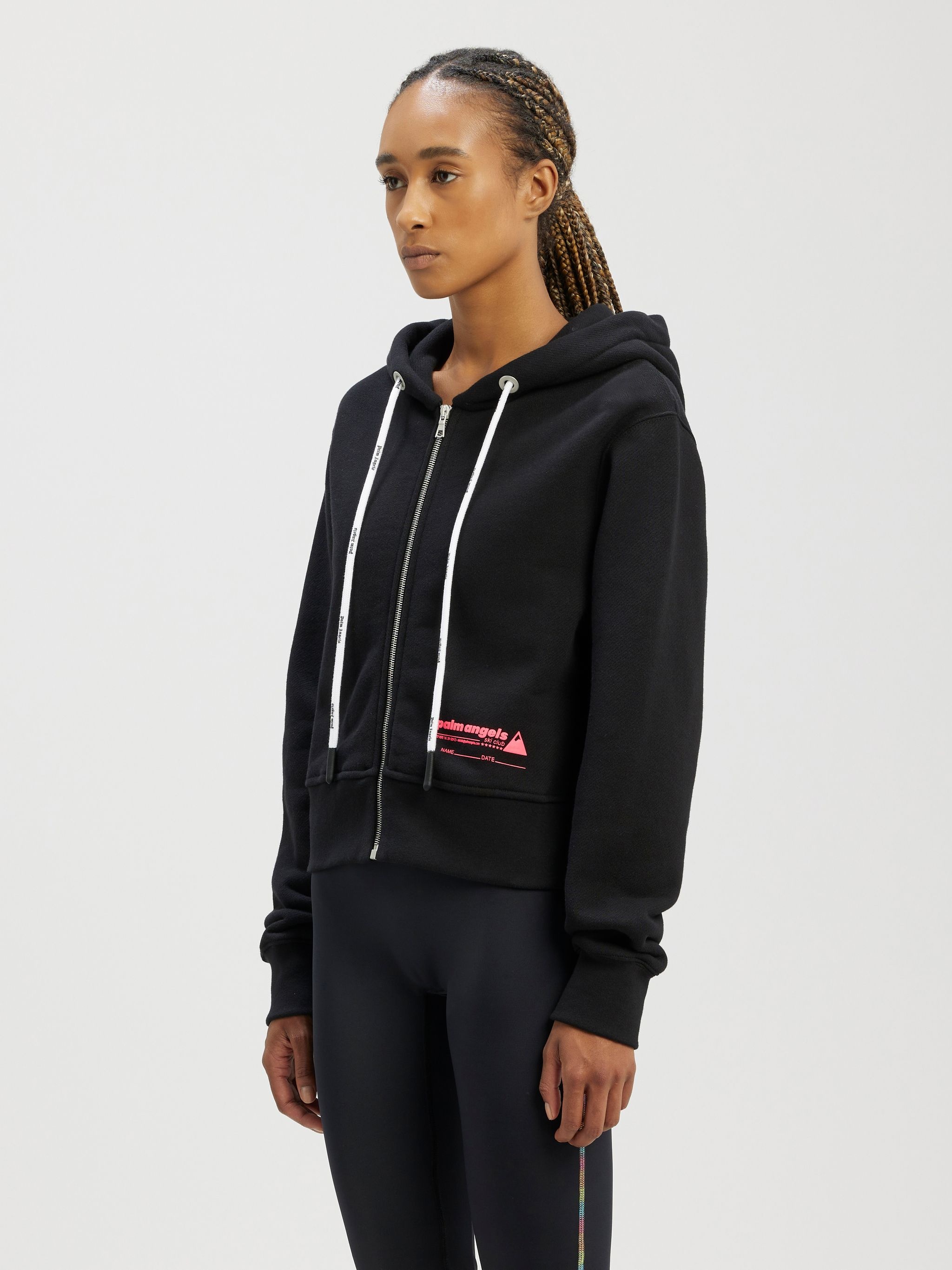 Palm Angels Ski Club Zip Fitted Hoodie - 4