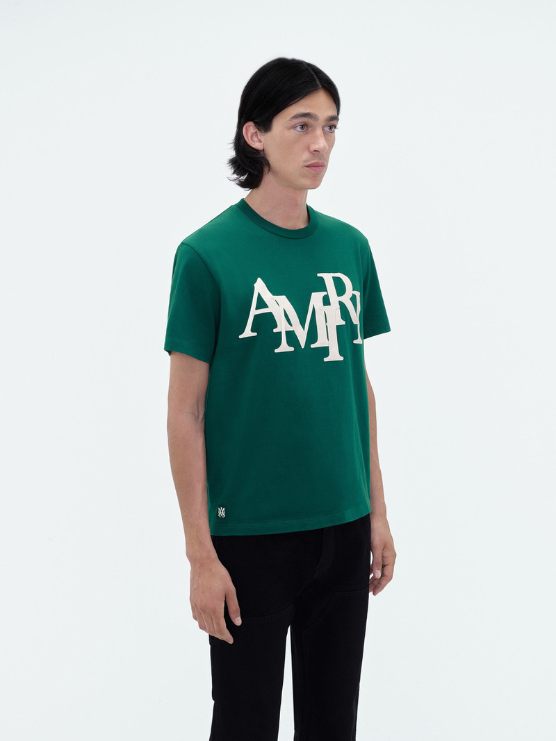 AMIRI STAGGERED LOGO TEE 4