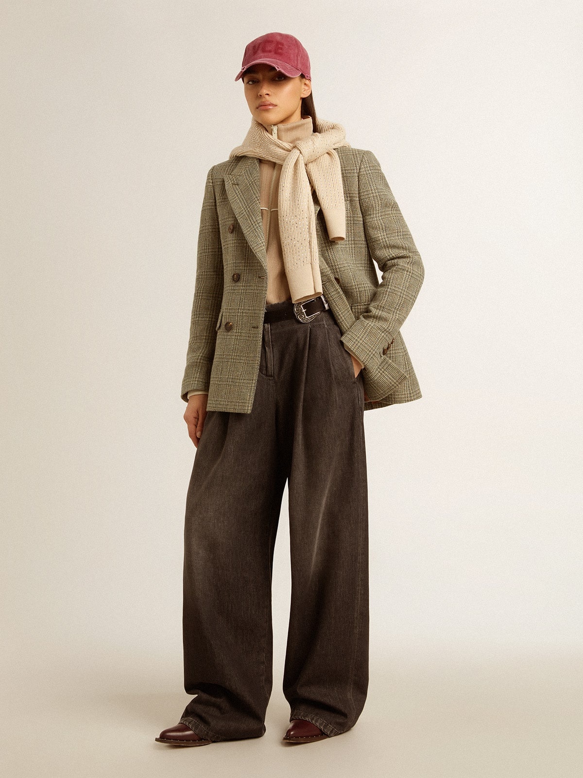 Women's double-breasted blazer in Shetland wool - 4