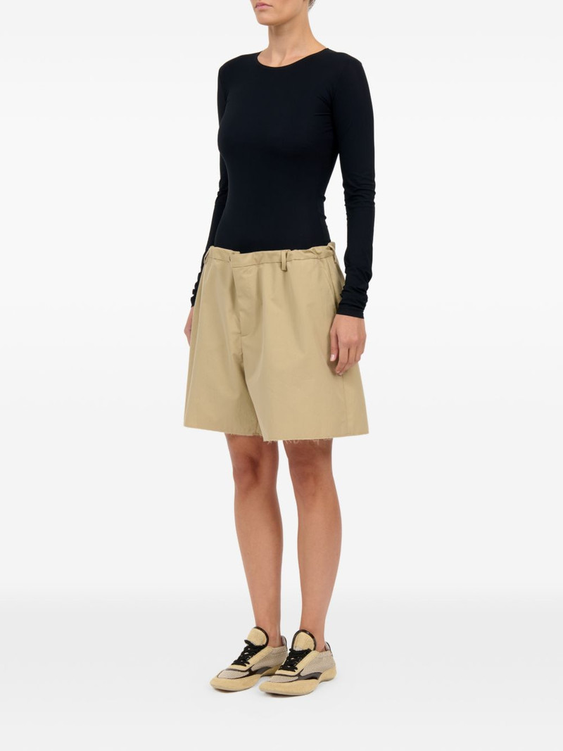 frayed-details cotton shorts 4