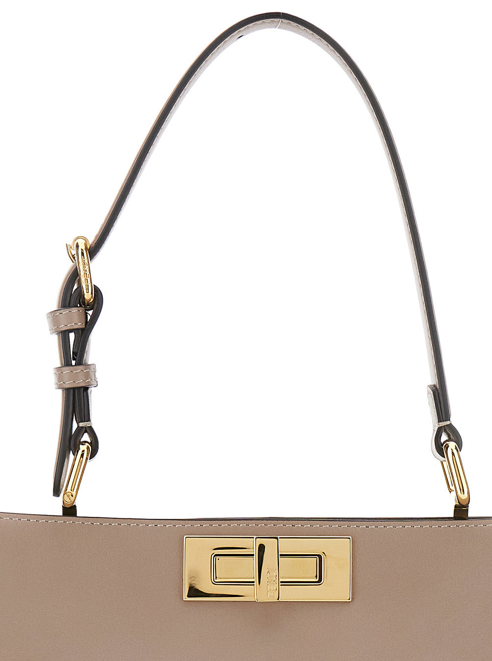 Fendi Women 'Pekaboo Soft Large' Grey Handbag With Twist Lock In Leather Woman - 5