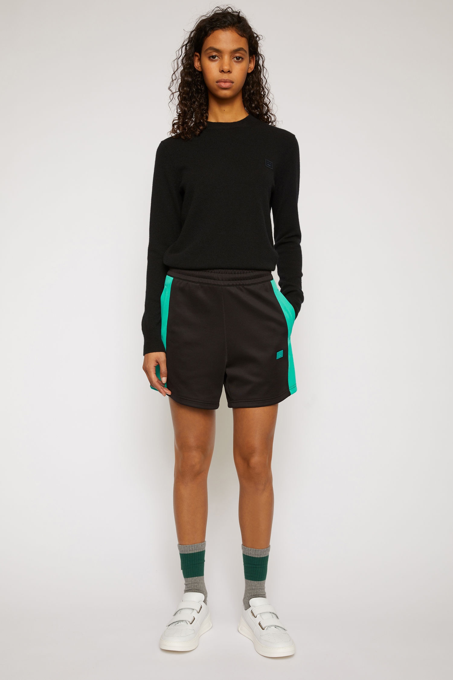 Side-stripe track shorts black - 2