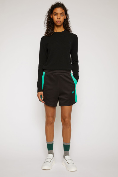 Acne Studios Side-stripe track shorts black outlook