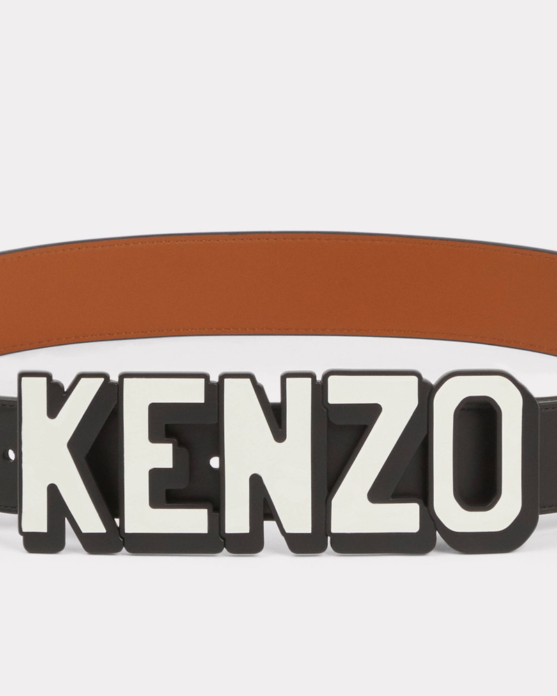 KENZO Paris wide reversible leather belt 3