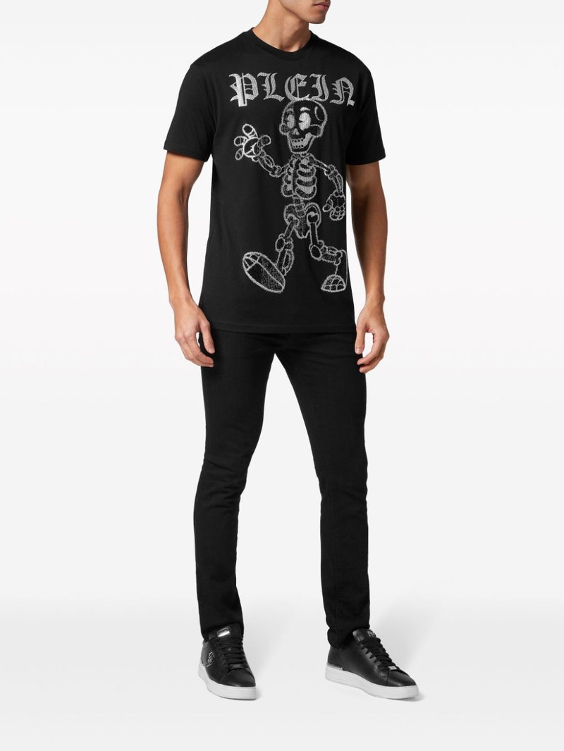 PHILIPP PLEIN Skeleton studded T-shirt outlook