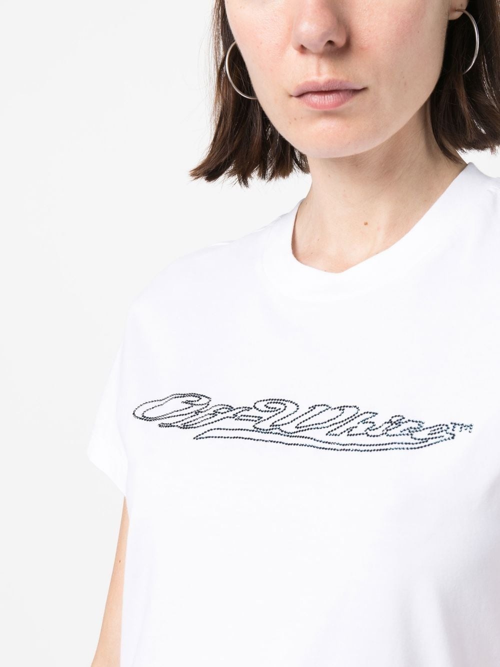 logo-print organic cotton T-shirt - 5