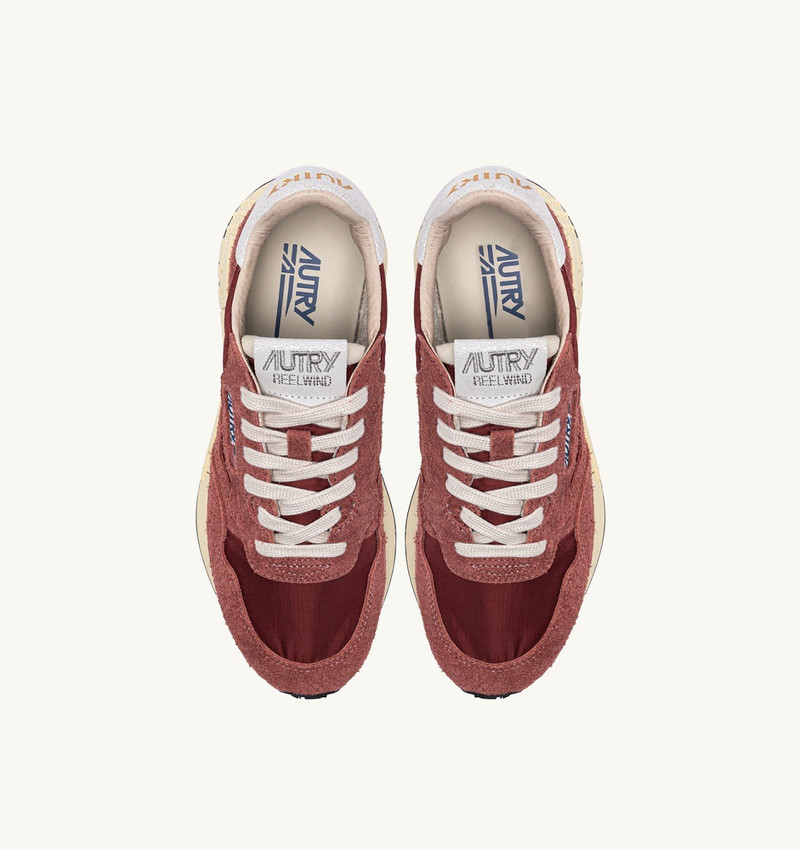 REELWIND LOW SNEAKERS IN NYLON AND SUEDE HOT SAUCE AND WHITE 5