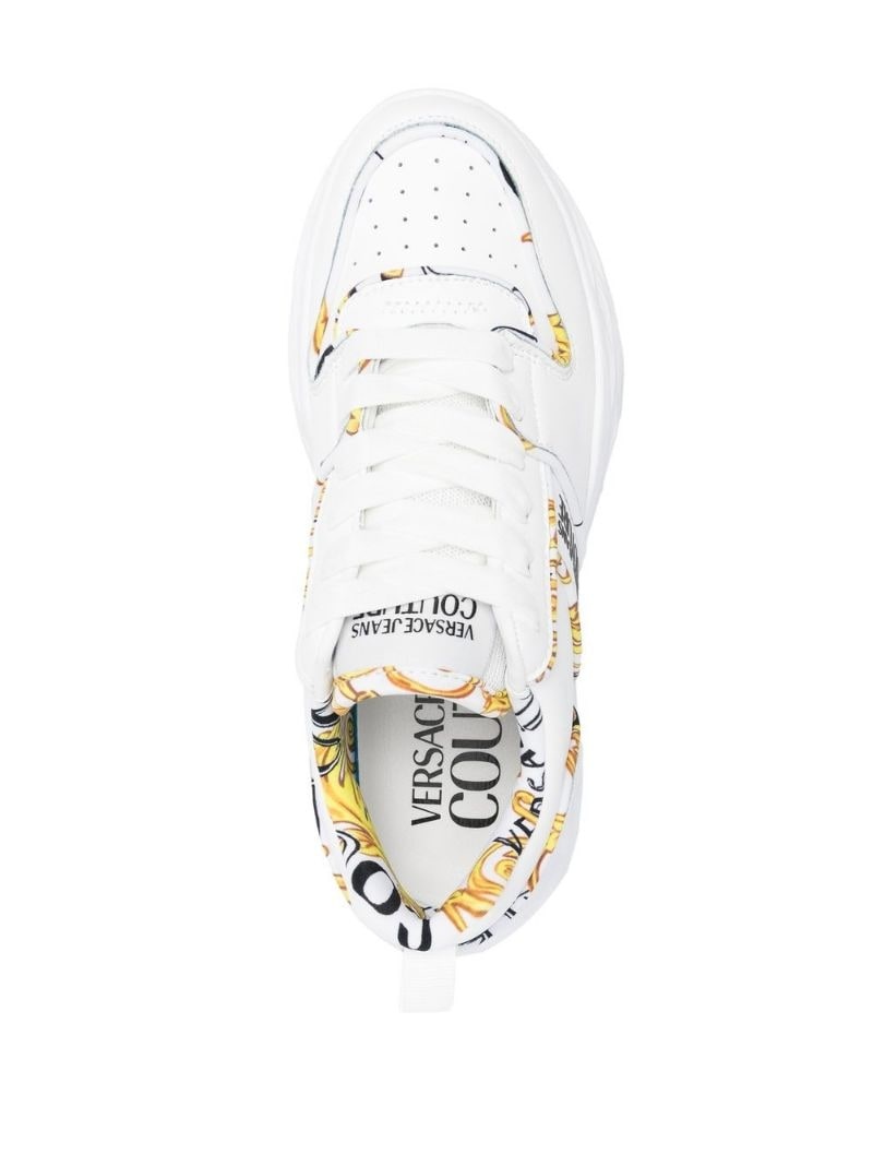 logo-print low-top trainers - 4